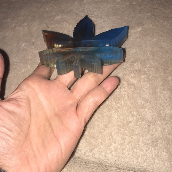 Custom Epoxy business card holder with love ❤️ and leaf New - Picture 4 of 6